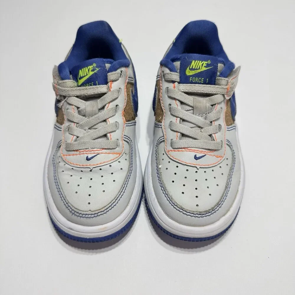 Nike Force 1 LV8 3 PS HM0754-025 Cork Blue Preschool Shoes Size 8.5C